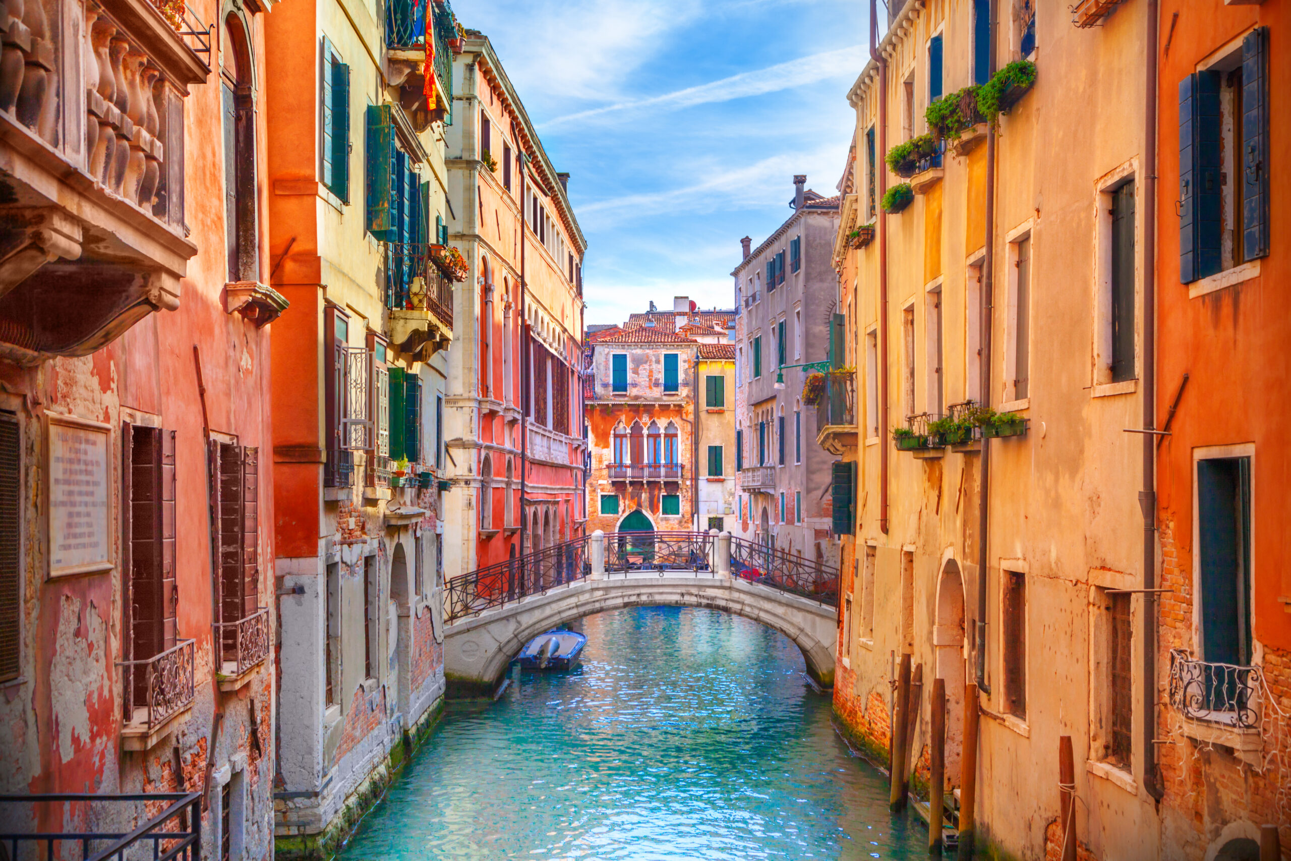 Venice canal and buildings, Italy